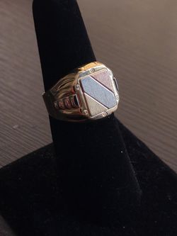 14K TRICOLOR RING