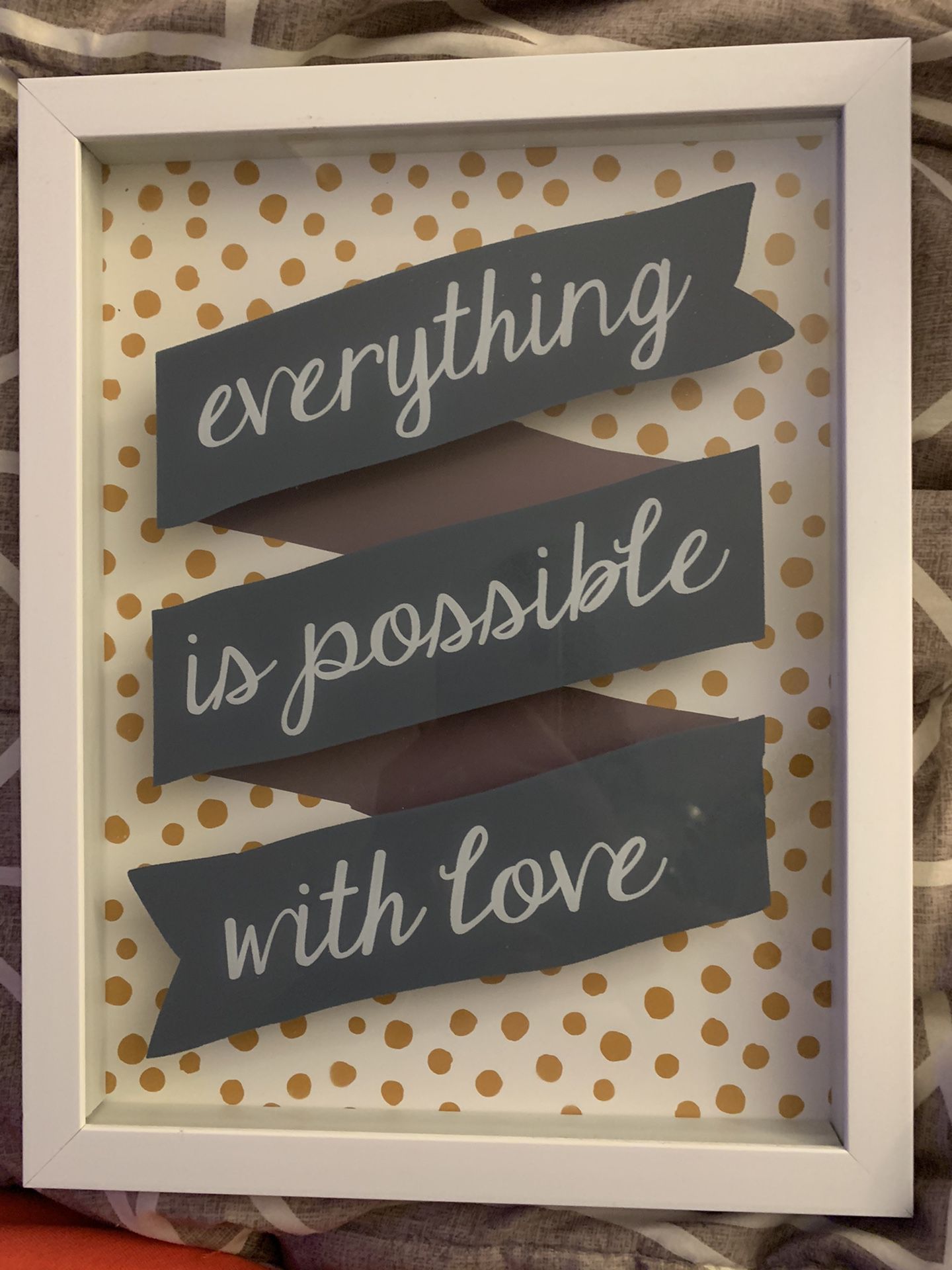 Decorative Hanging Picture w/ Quote