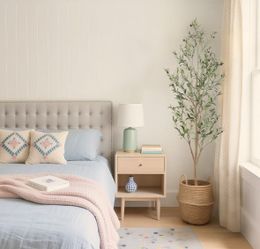 7-Ft Faux Olive Tree + Modern Planter
