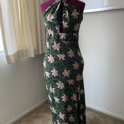 Topshop Hibiscus Halter Midi Dress US Size 8