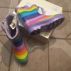 Brand New Children Warm Lined Rain boots  Size 2/3