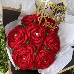 Crochet Rose Bouquet
