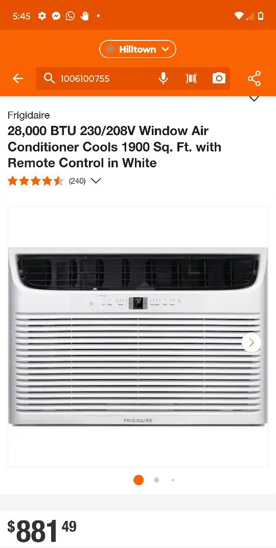 Frigidaire Window Air Conditioner 