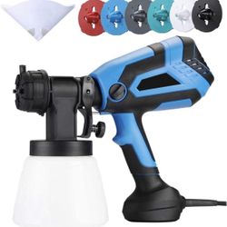 Big Paint Sprayer, 700W High Power HVLP Home Spray Gun with 1300ml Container, 4 Nozzle Sizes for Fence, Cabinet and Furniture