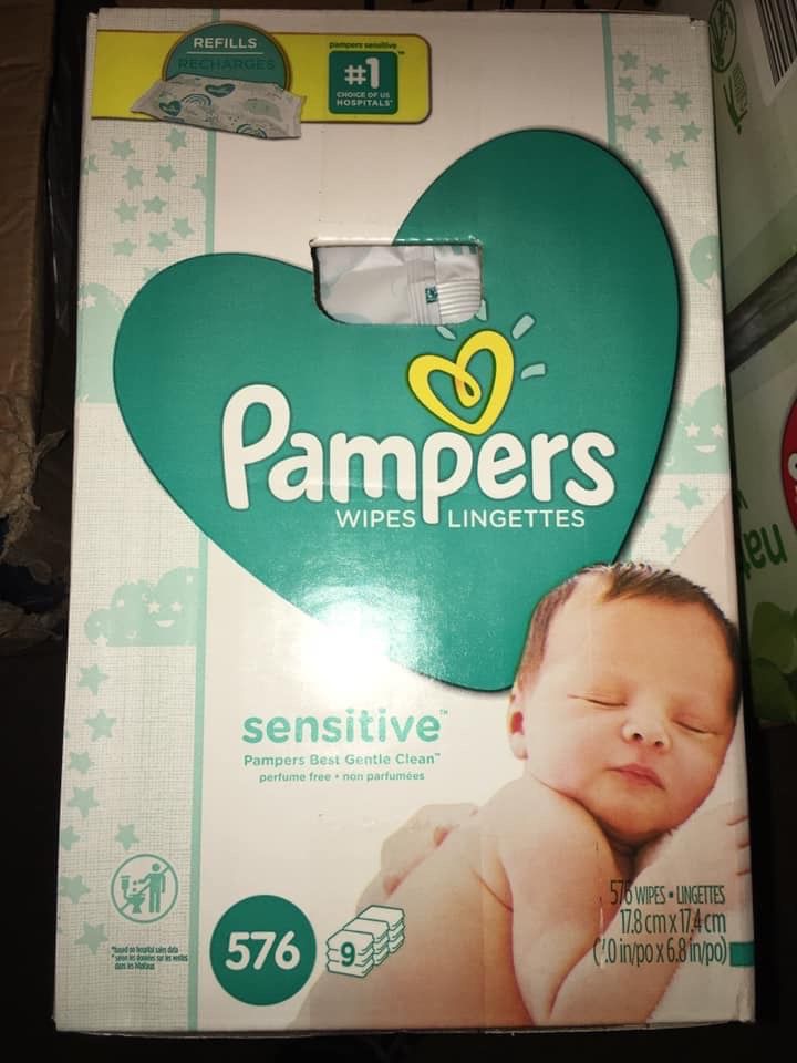 Pampers sensitive wipes