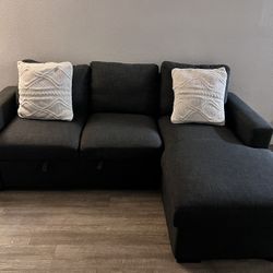 2 Piece Sectional With Pullout Sleeper And Chaise