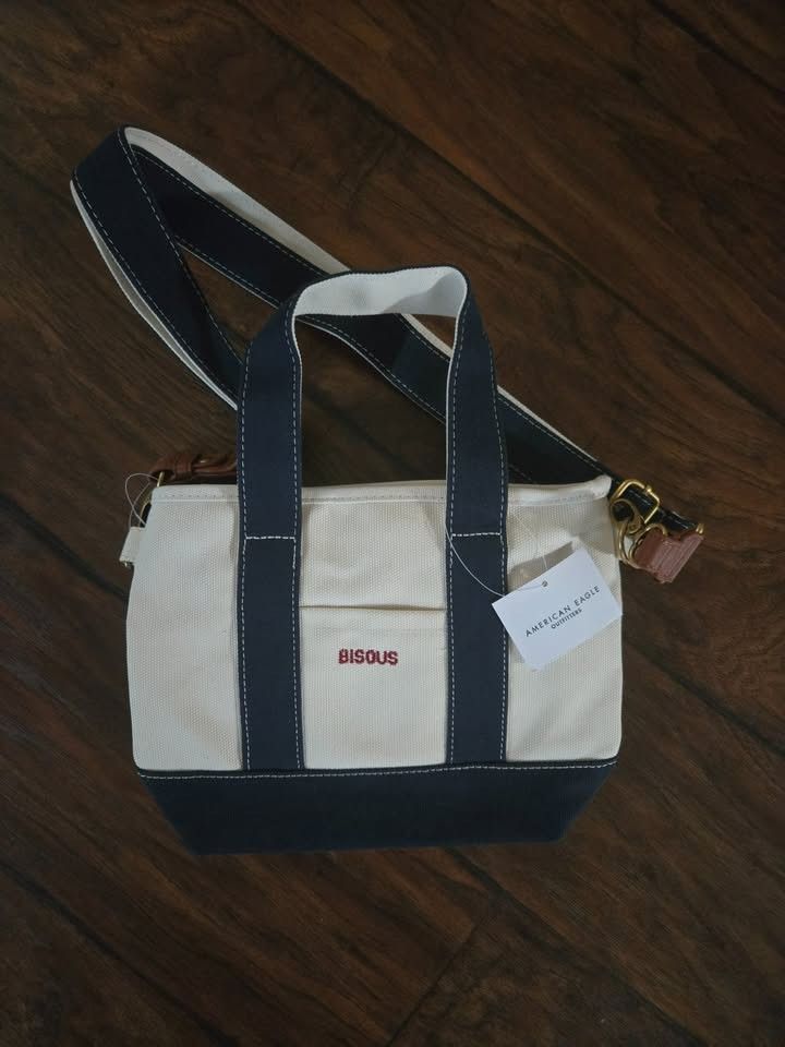 Brand New American Eagle x The Summer I Turned "Bisous" Pretty Canvas Tote Bag