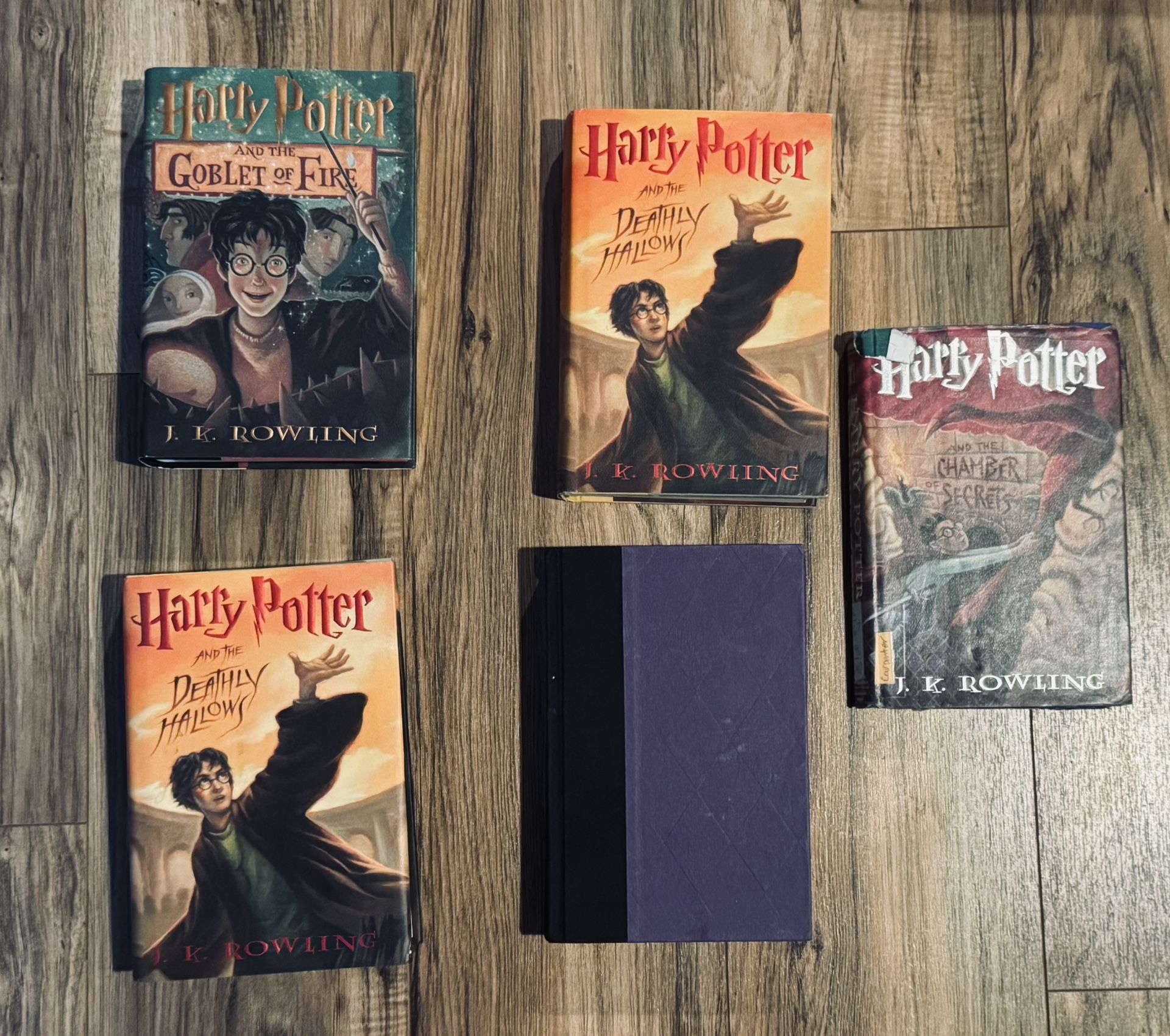 Lot of 5 Harry Potter Hard Cover Books by J.K. Rowling - Price is for the entire lot.