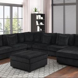 Bazoka Black 7pc Sectional 😍🔥🥰
