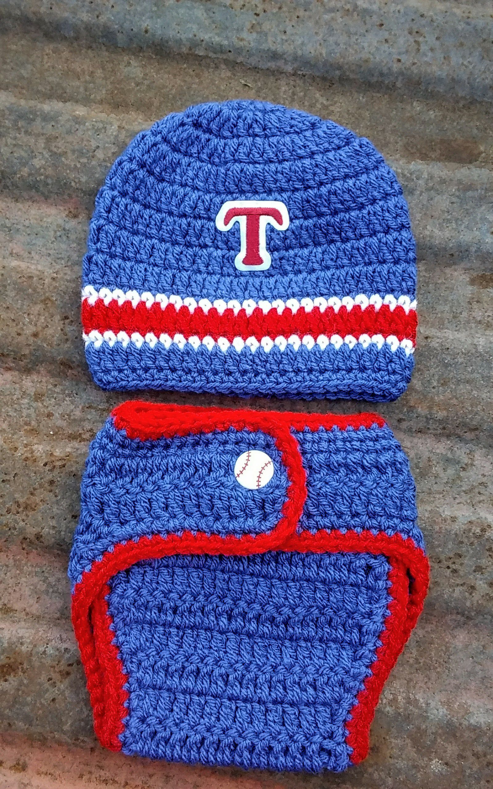 Handmade inspired by Texas ranger baby outfit.