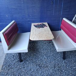 Booth seat with table