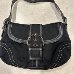 Vintage Coach Black Shoulder Bag 10297