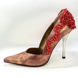 Dressy High Heel Red Shoes New In Box Size 8 