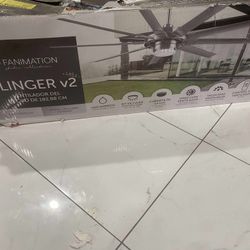 Fanimation Studio Collection Slinger V2 72" Ceiling Fan W/ Light,