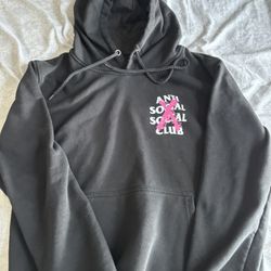 Black And Pink Anti Social hoodie 