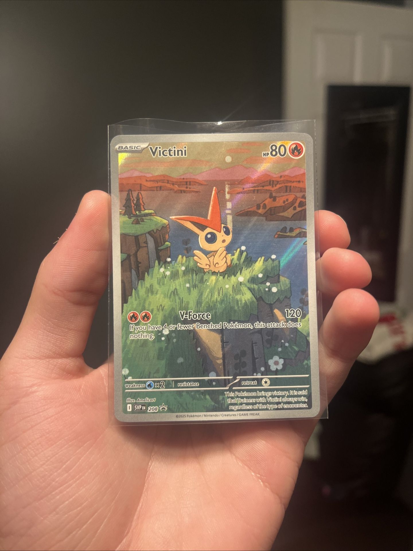 Pokémon TCG Victini Black Bolt & White Flare Promo Card Illustration SVP208