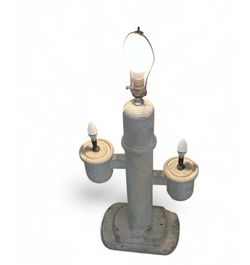 Vintage Boho Wooden Cactus Lamps 1970s USA