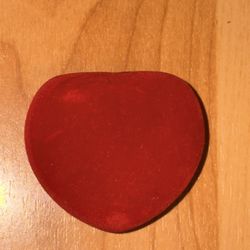 Red Velvet Heart Earnings Jewelry Box