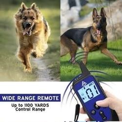AZARI 2 Dog Training Collar 4 Large medium Small Dogs, 2 COLLARS & Clicker Shock Vibration Beep