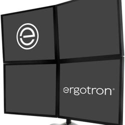 Ergotron – DS100 Quad Monitor Stand for Desk, Four Monitor VESA Mount – for 4 Monitors Up to 24 Inches, 0 to 31 lbs Each