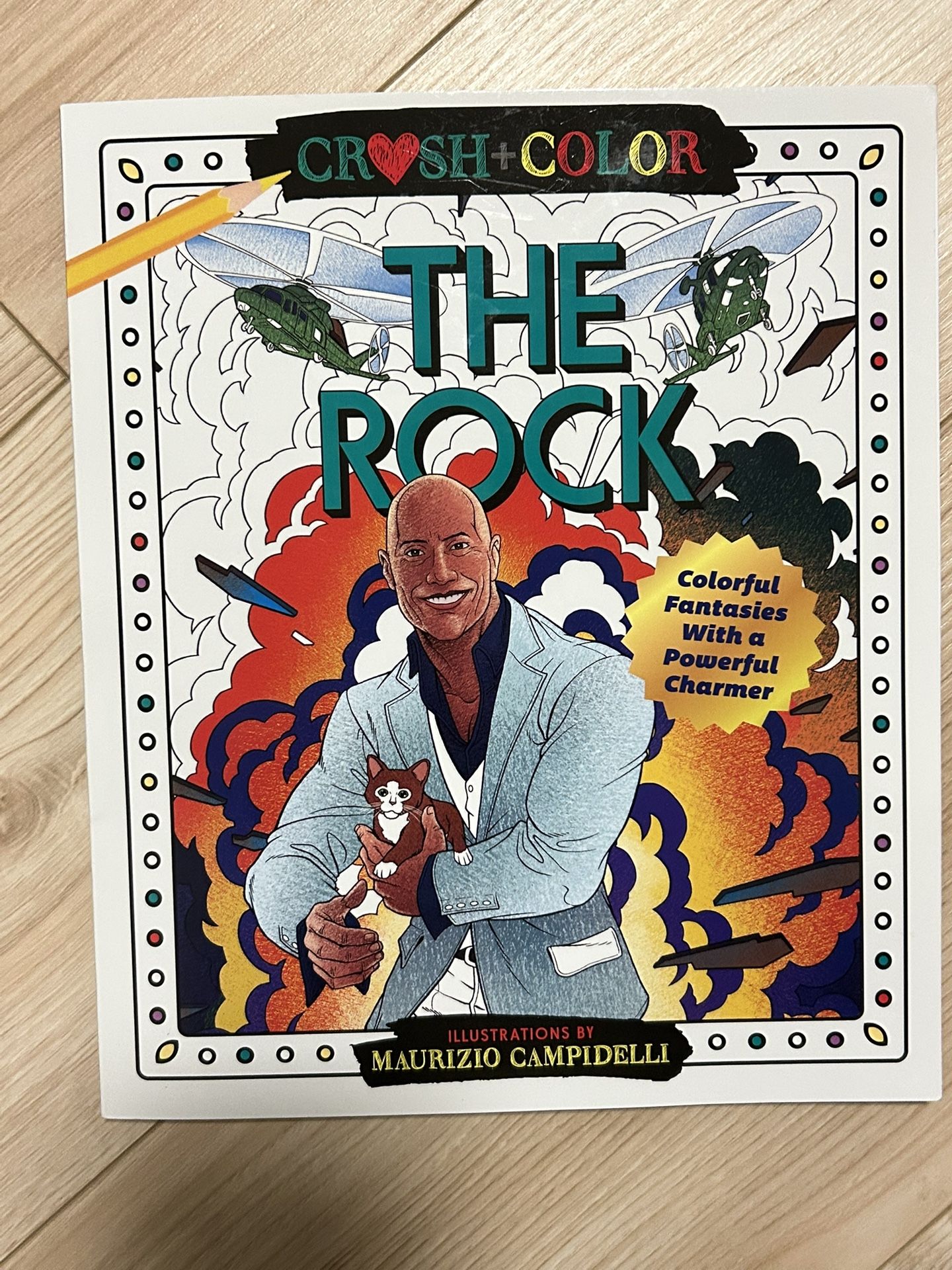 Dwayne the Rock Johnson Adult Coloring Book Crush & Color Colorful Fantasies