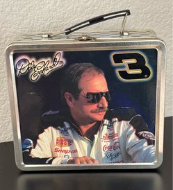 Dale Earnhardt #3 NASCAR 50th Anniversary Intimidator lunchboxes & Large Popcorn tin