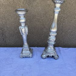 Silver Large Candle Holders