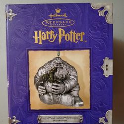  Harry Potter  Hallmark Keepsake (2000) Pewter Ornaments. Hagrid And Norbert The Dragon.