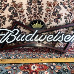 3 Signs Budweiser & Open Sign