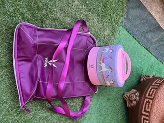 Vaya Lunch Box In Wool Purple Color Copper