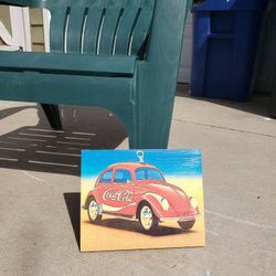 Home Decor Vintage Coca- Cold Bug VW Art Work