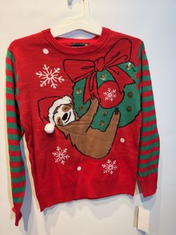 Mad Girls Christmas Sloth Sweaters New With Tags