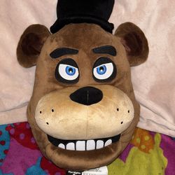 Collectible Large Five Nights At Freddy's- Freddy Fazbear Head 3D Pillow/Novelty Plush 16" (FNAF)