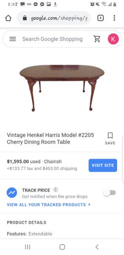 Henkel Harris dining table