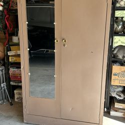 Vintage Steel Wardrobe /Storage Cabinet