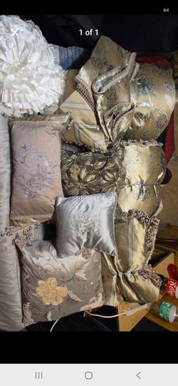 Bedding and pillows.