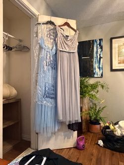 Silver Sequin Bodice Maxi Formal Dress