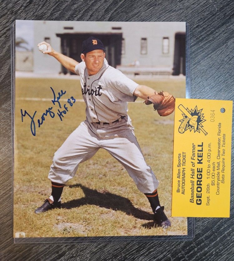 Signed George Kell Detroit Tigers 8x10 Photo Autograph MLB Baseball Picture Auto