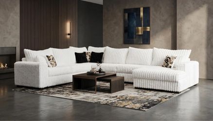 Corduroy Sectional Sofa with Chaise