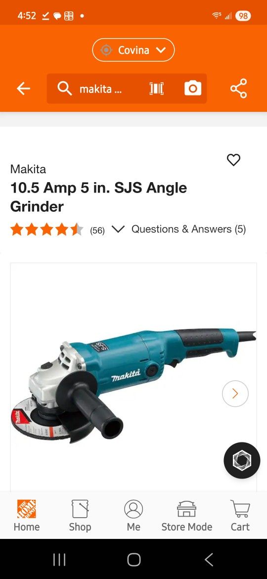 Makita Grinder Model #GA5020