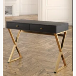 Black and gold desk