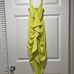 Lemon yellow dress for special occasion, size XS