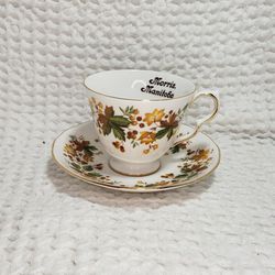 England Queen Anne bone china #677 Teacup & Saucer . 