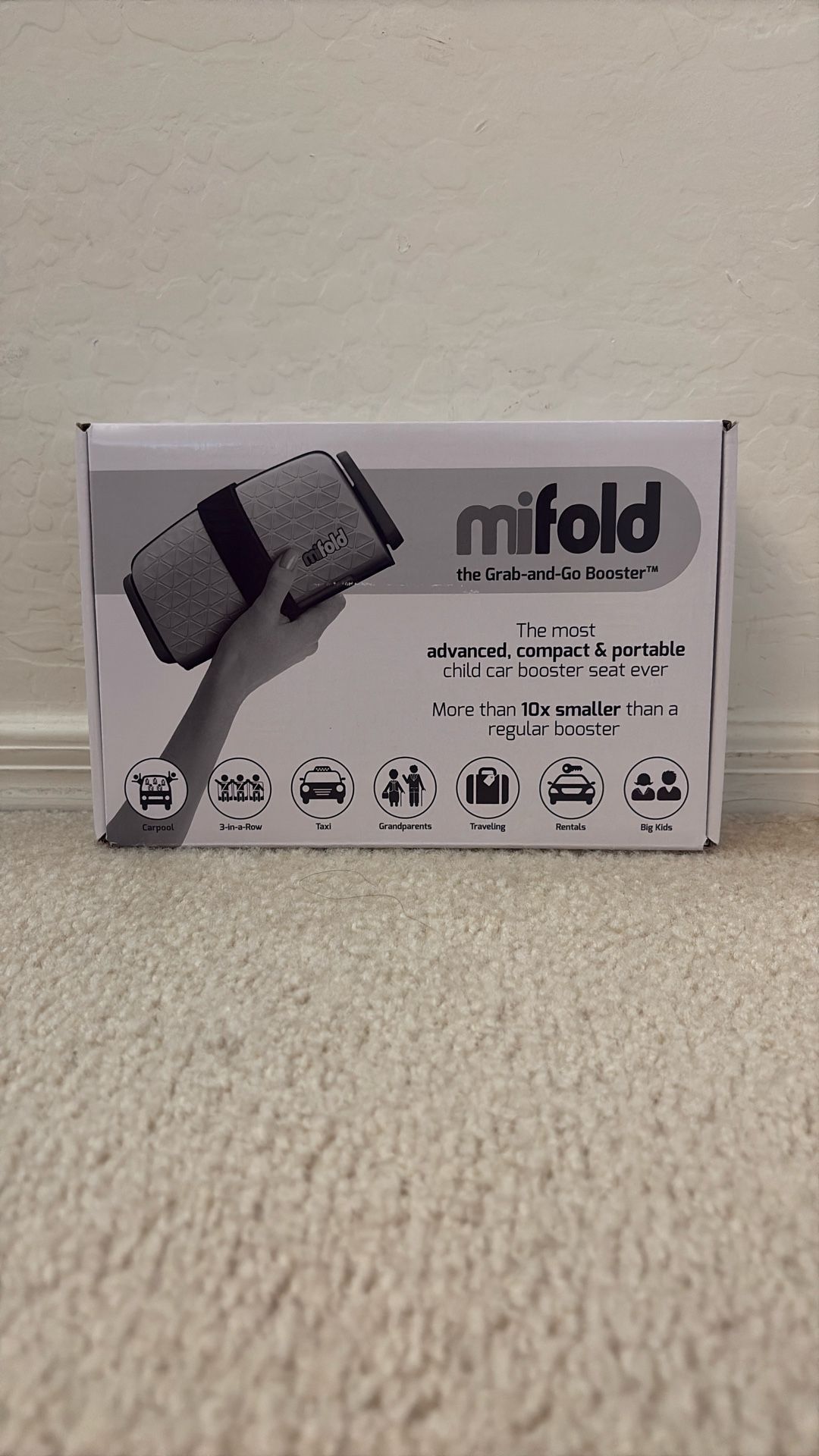 Mifold Grab-and-Go Child Car Seat Booster Compact Portable Great For Travel New