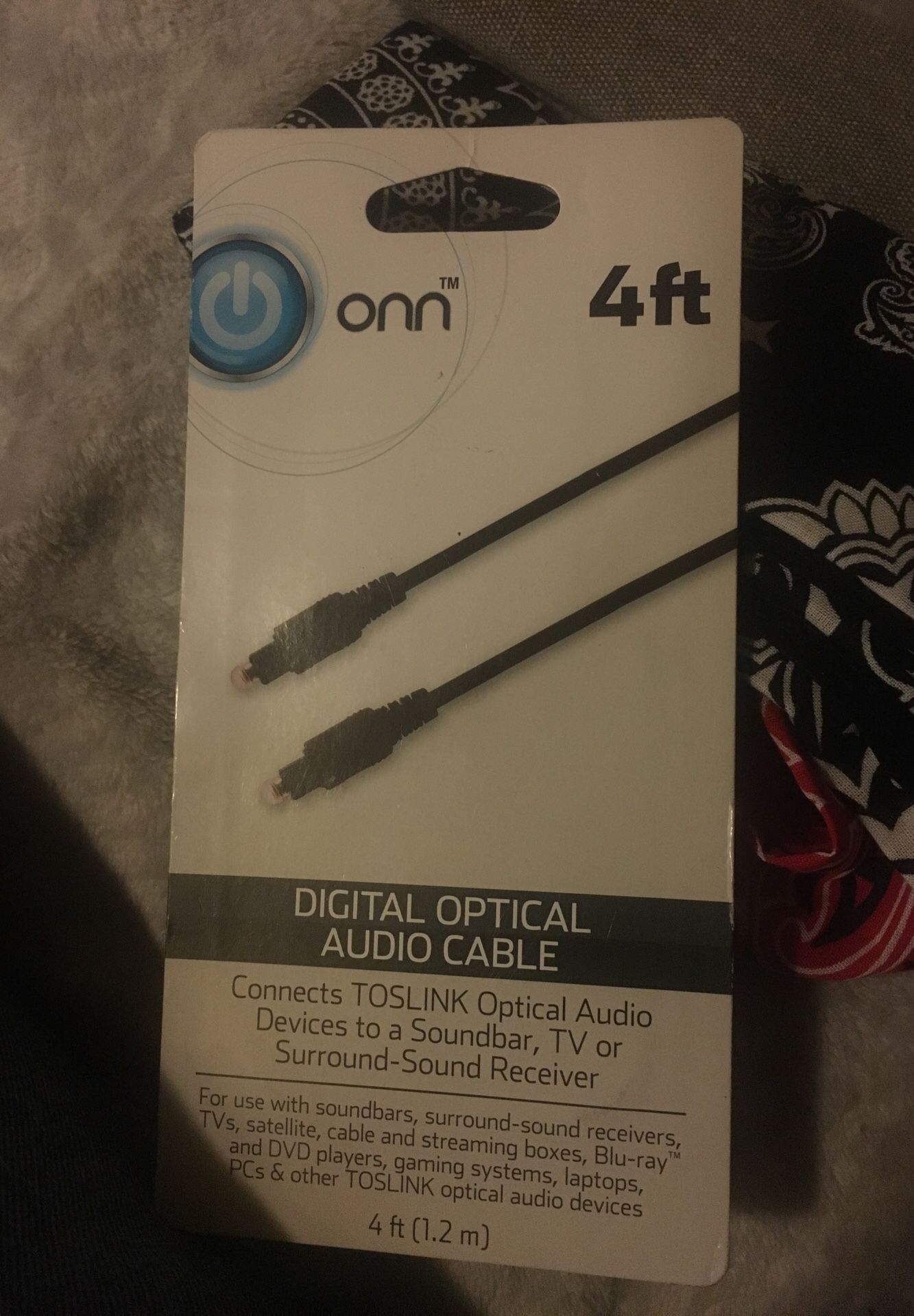 Digital optical audio cable