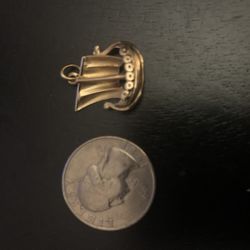 14k Viking Ship Pendant Or Charm
