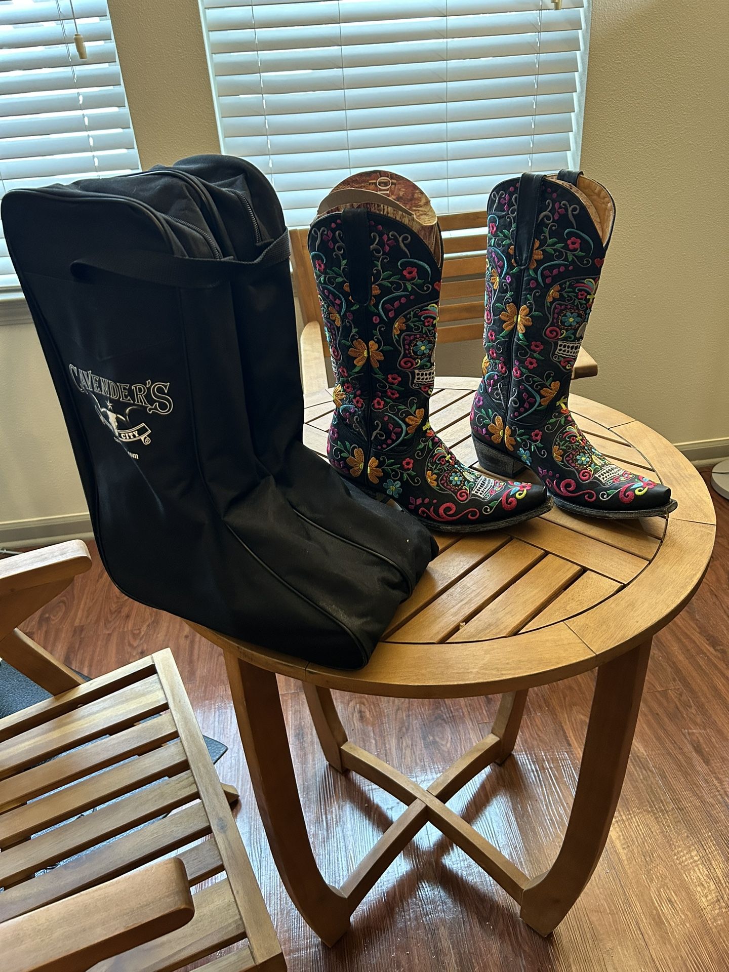OLD GRINGO BLACK SUGAR SKULL KLAK WOMEN’S BOOTS 8.5 B