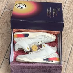 Jordan 3 Balvin Medellin Sunset Size 13