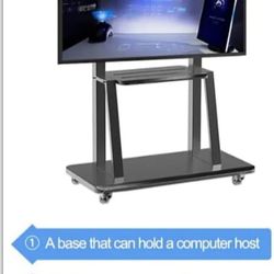 Rolling TV Stand with Wheels for 32-75” TV