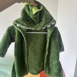 Green Dinosaur Baby Robe